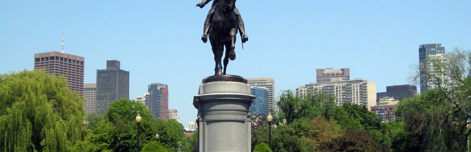 Boston Commons on a sunny day.