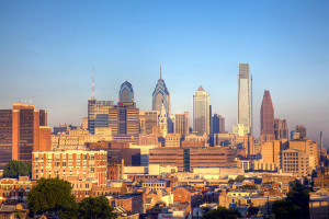 The Philly Skyline on a sunny day