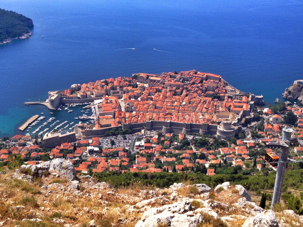 aerial view of Dubrovnik