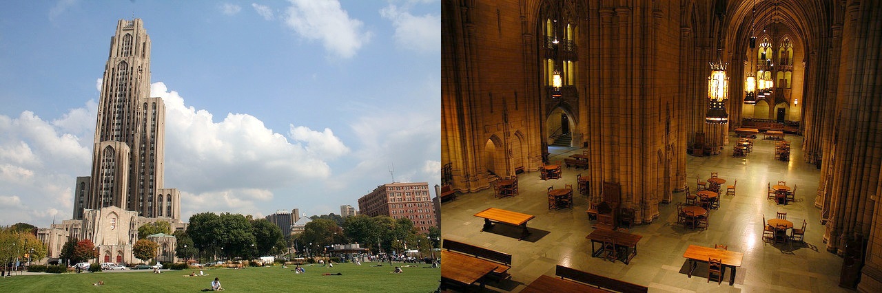 Exterior and Interior of Cathedral of Learning
